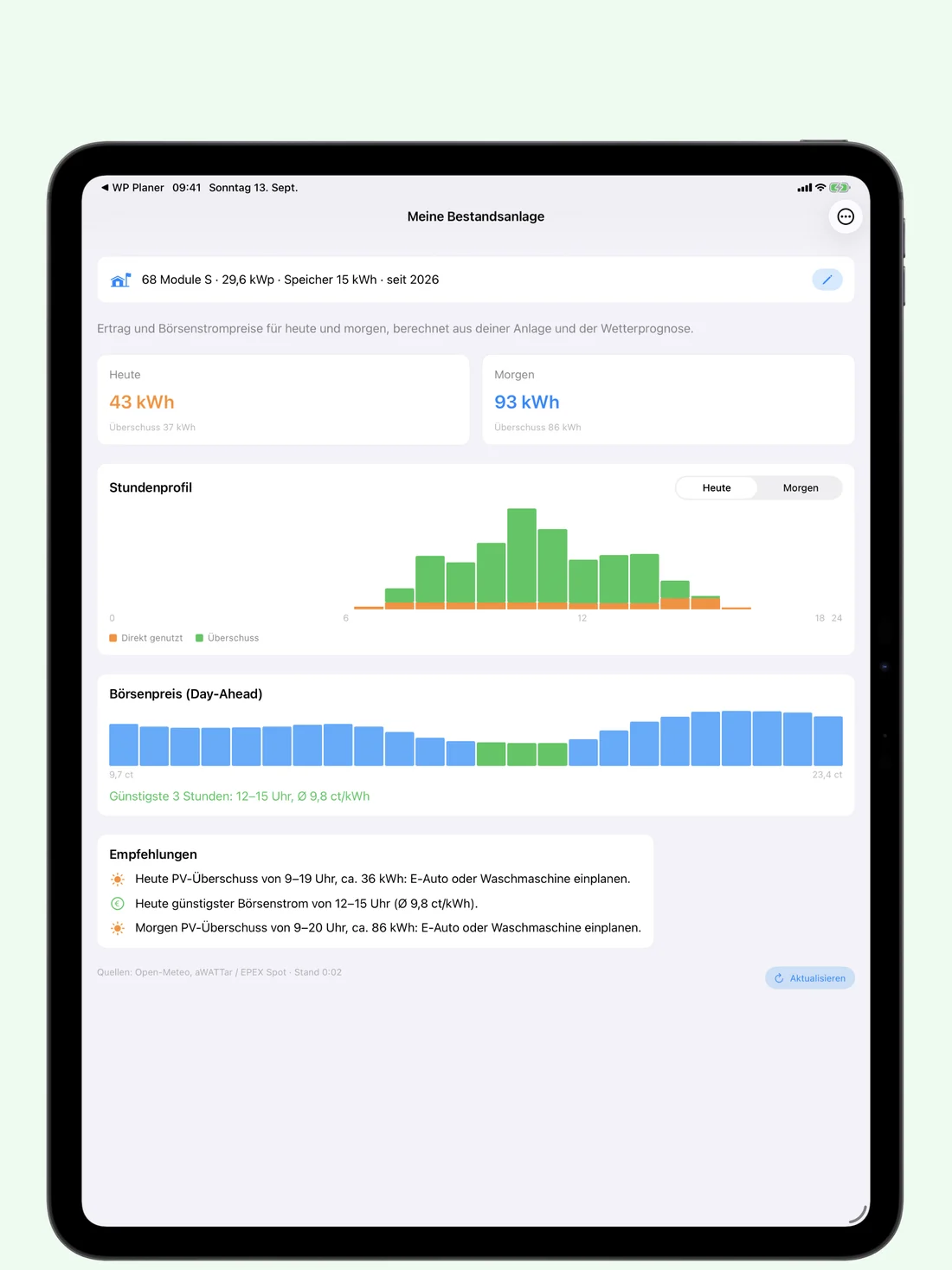 PV Energy Planner – Ertragsprognose