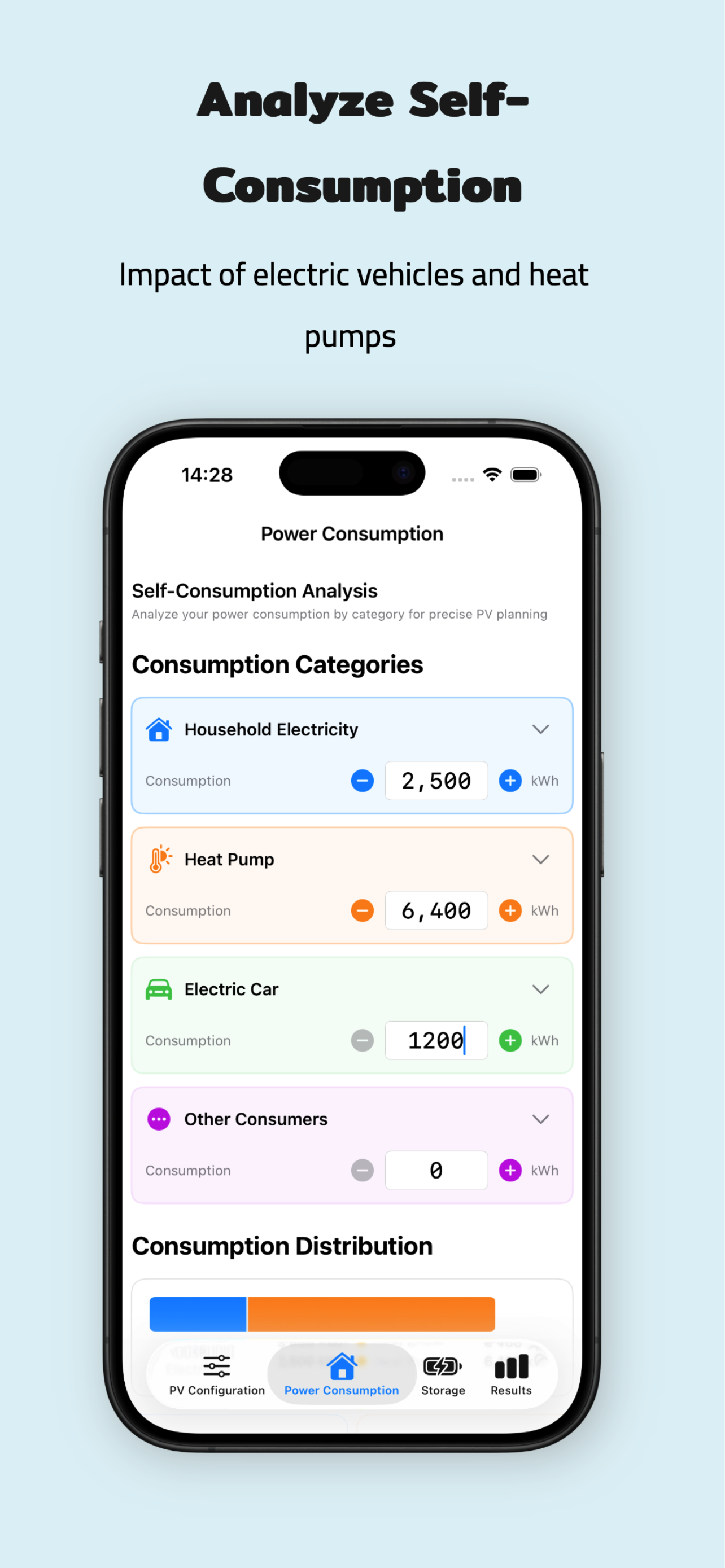 PV Energy Planner iPhone: Battery Storage