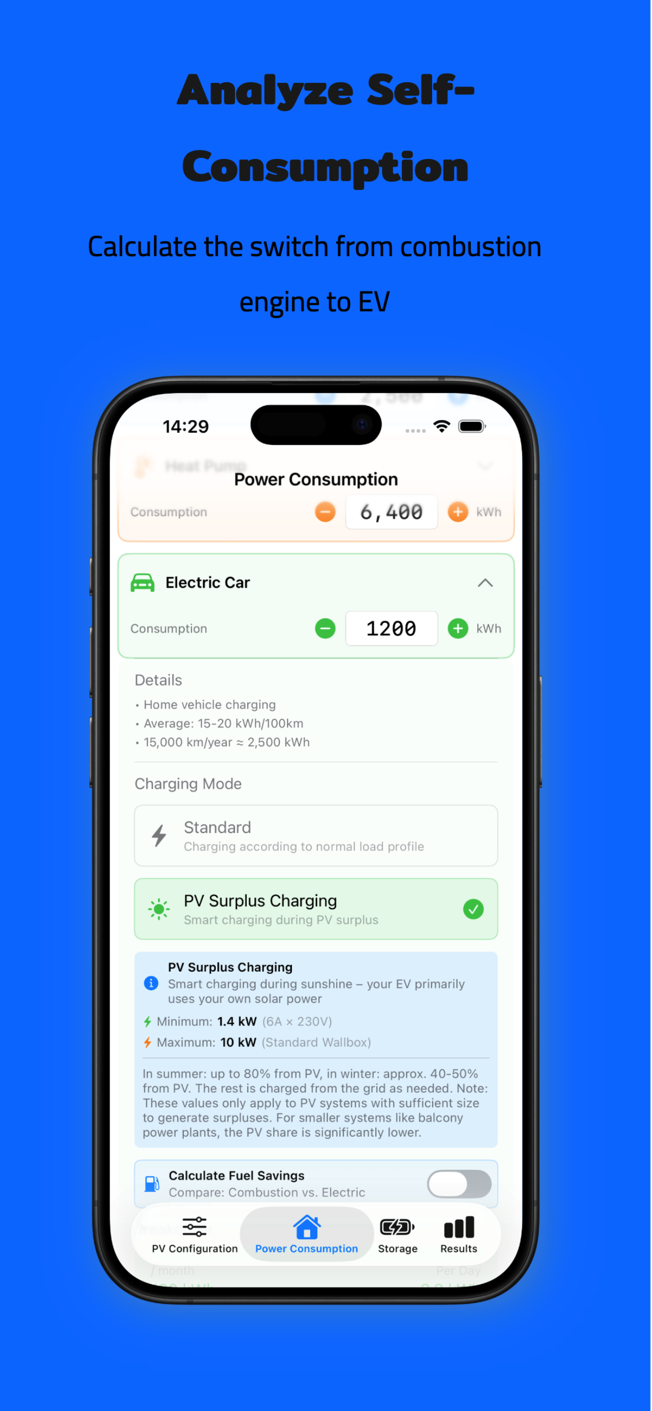 PV Energy Planner iPhone: Results Overview